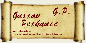 Gustav Petkanić vizit kartica